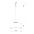 Підвісний світильник, люстра Nowodvorski 11653 Santana L E27 1x25W IP20 бежевий5